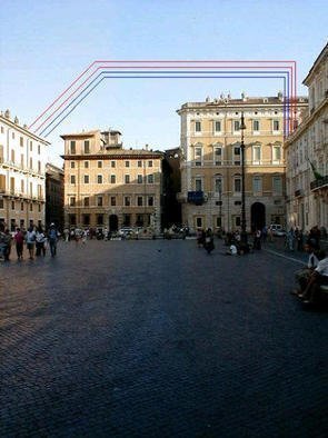 Asbjorn Lonvig: 'sky of nuvona', 2003 Steel Sculpture, Abstract. Piazza Nuvona, Rome.In 2002 I investigated the 