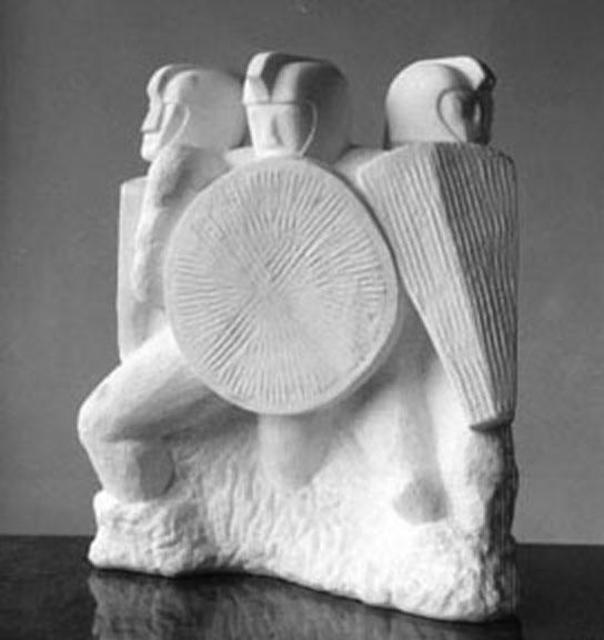 Artist Lou Lalli. 'Geryon' Artwork Image, Created in 1985, Original Sculpture Stone. #art #artist