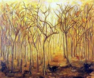 Lucia Timis: 'Forest 02', 2004 Oil Painting, Landscape. 