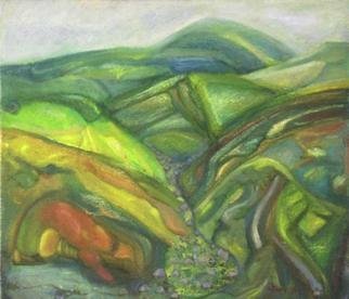 Lucia Timis: 'Landscape 03', 1950 Oil Painting, Landscape. 