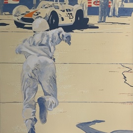 Ludo Knaepkens: 'le mans start', 2021 Acrylic Painting, Automotive. Artist Description: Popart: acryl on canvas...