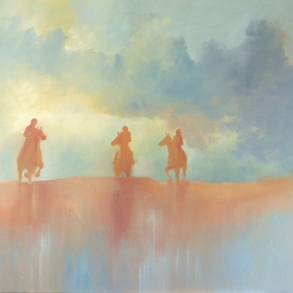 Tom Lund-lack: 'Red', 2010 Oil Painting, Equine. Artist Description:  Just a tranquil study in complementary colours. ...