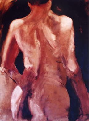 Lucille Rella: 'Back View', 2007 Oil Painting, Figurative. 