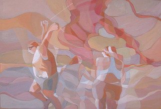 Lucille Rella: 'Ocean Beach', 2010 Acrylic Painting, Figurative. 