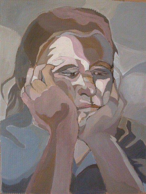 Artist Lucille Rella. 'Self Portrait' Artwork Image, Created in 2009, Original Drawing Pastel. #art #artist