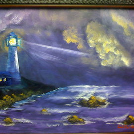 Leonard Parker: 'Evening Light', 2006 Oil Painting, Seascape. 