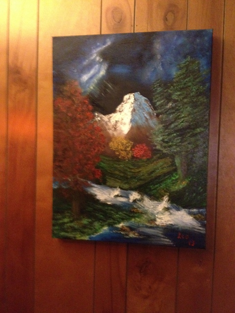 Artist Leonard Parker. 'Mountain Glory' Artwork Image, Created in 2014, Original Painting Oil. #art #artist
