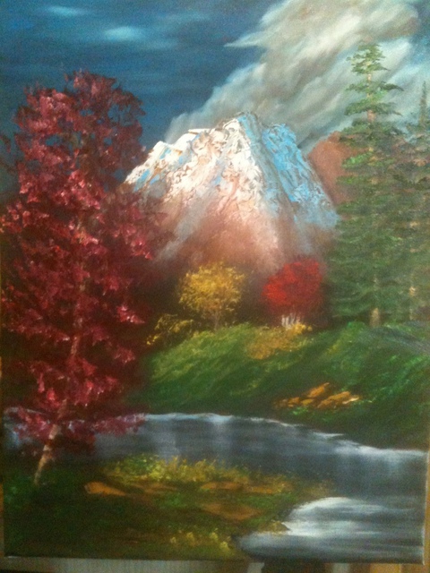 Artist Leonard Parker. 'Mountain Majesty' Artwork Image, Created in 2011, Original Painting Oil. #art #artist