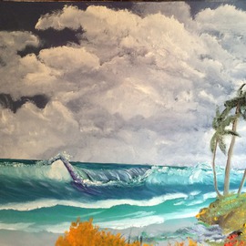 Tropical Windy Day By Leonard Parker