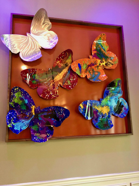 Artist Mac Worthington. 'Flutter Of Butterflies' Artwork Image, Created in 2021, Original Sculpture Stone. #art #artist