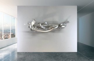 Mac Worthington: 'the chase', 2020 Aluminum Sculpture, Abstract. Acrylic on stretched canvas. Available. Signed   dated. Certificate of Authenticity. Ready to hang.For further information on this piece or to discuss a custom design please call 614 | 582 | 6788 or email: macwartist aol. com	...