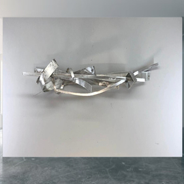 Mac Worthington: 'the chase', 2020 Aluminum Sculpture, Abstract. Artist Description: Acrylic on stretched canvas. Available. Signed   dated. Certificate of Authenticity. Ready to hang.For further information on this piece or to discuss a custom design please call 614 | 582 | 6788 or email: macwartist aol. com	...