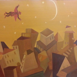 Madina Art: 'Flight of Emotions', 2015 Oil Painting, Surrealism. 