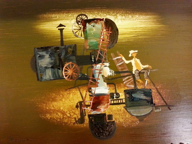 Artist Madina Art. 'Vehicle' Artwork Image, Created in 2013, Original Painting Oil. #art #artist
