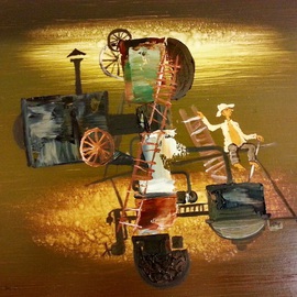 Madina Art: 'Vehicle', 2013 Oil Painting, Surrealism. 
