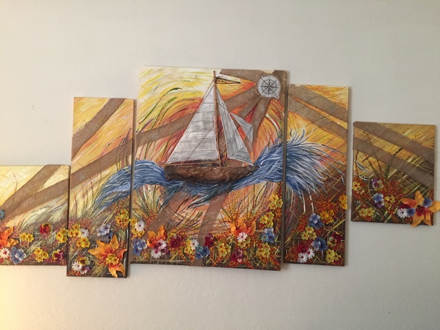 Artist Mag Muller. 'Sailing' Artwork Image, Created in 2013, Original Painting Acrylic. #art #artist