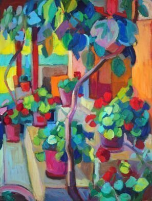 Maja Djokic Mihajlovic: 'summer garden', 2018 Oil Painting, Botanical. Oil paintingOne of a kind artworkSize: 30 x 40 x 0. 3 cm  unframed    30 x 40 cm  actual image size This artwork is sold unframedSigned on the frontStyle: ImpressionisticSubject: Flowers and plants...