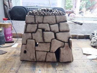 Svetozar Dzhonev: 'ancient house', 2020 Ceramic Sculpture, Abstract. 10000 years ago...