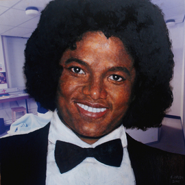 Edward Ofosu: 'Michael Jackson', 2010 Oil Painting, Portrait. Artist Description:       painting, portrait, person, figurative      ...