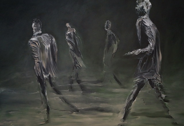 Marek Kasprzak  'Crowd', created in 2015, Original Painting Acrylic.