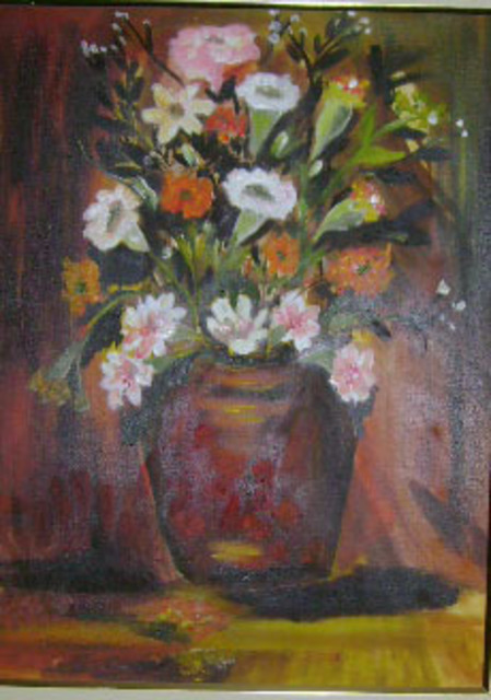 Marilze Abreu  'Flores Campo', created in 2008, Original Painting Oil.