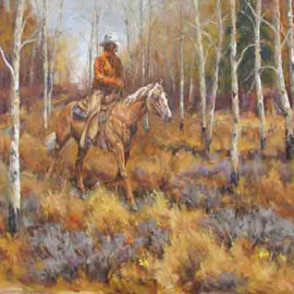 Donny Marincic: 'Long Trot', 2013 Oil Painting, Western. Artist Description:  cowboys, western, western art, horses, cattle drive  ...