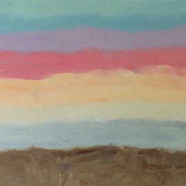 Marino Chanlatte: 'Sunset Colors', 2015 Oil Painting, Abstract Landscape. Artist Description:  These colors come out of the feeling of the moment, they represent tranquility and peace.  This time I mixed the colors mostly on the pallet, less on the canvas.  I enjoyed the process.  Depth of canvas is 1. 5 and the edges are painted in dark gray, ready ...