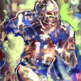 Mark Gray: 'Tom Brady by Mark Gray', 2018 Oil Painting, Sports. Artist Description: Tom Brady by Mark Graywww.  MarksArtWorld.  comSports, Football...