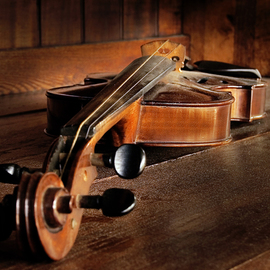 Mark Vaintroub: 'old violin', 2013 Color Photograph, Music. Artist Description: The pictures was taken at the old antique shop in a small Canadian town. ...