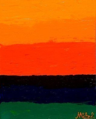 Michael Arnold: 'Sunset original signed acrylic painting on canvas ', 2008 Acrylic Painting, Abstract. 2008 Acrylic on canvas 24 x3 0 Sunset is an original, signed acrylic painting on a gallery- wrapped canvas by artist Michael Arnold. I love the vivid colors created when the sun sets. ...