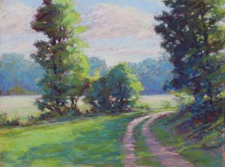 Marsha Savage: 'A Bend In The Road', 2008 Pastel, Landscape.  A pastel from photograph near Ellijay, GA. ...