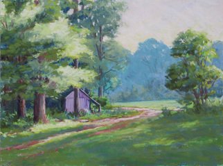 Marsha Savage: 'A Time Past', 2008 Pastel, Landscape.  Pastel of a small barn, pasture and old roadway done from a photograph taken near Blue Ridge, GA. ...