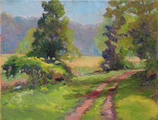 Marsha Savage: 'Sunny Lane', 2008 Oil Painting, Landscape.  This is from a photograph taken near Ellijay, GA. ...