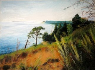 Marty Kalb: 'Empire Bluff', 2000 Pastel, Landscape.   Empire Bluff is located on Lake Michigan several miles south of Sleeping Bear Dunes Park. ...