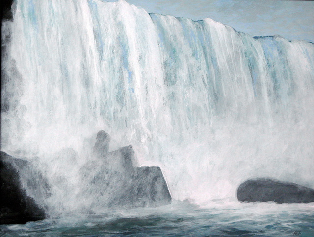Artist Marty Kalb. 'Niagara Falls 1' Artwork Image, Created in 2007, Original Painting Oil. #art #artist