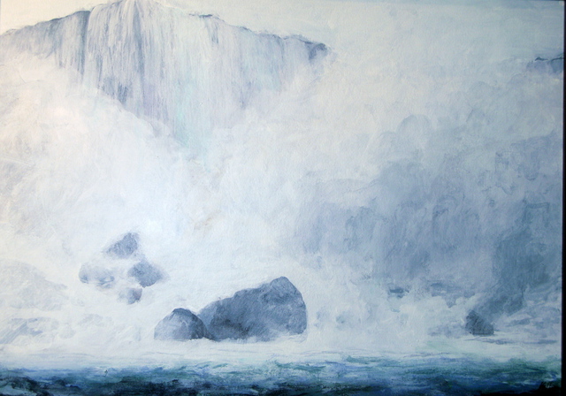 Artist Marty Kalb. 'Niagara Falls 2 Rocks And Mists' Artwork Image, Created in 2007, Original Painting Oil. #art #artist