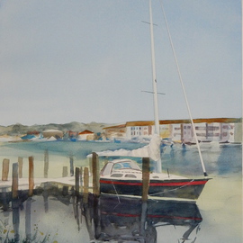 Maryann Burton Artwork Delaware Sailboat, 2015 Watercolor, Boating