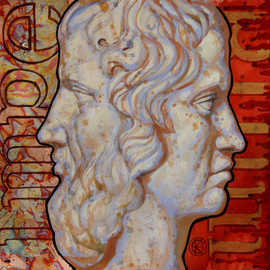 Yaroslav Kurbanov: 'two faced janus', 2009 Acrylic Painting, Philosophy. Artist Description: Empire Aesthetics...