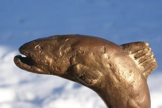 Matiass Jansons: 'lec', 2018 Bronze Sculpture, Fish. bronze and granit...