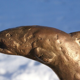 Matiass Jansons: 'lec', 2018 Bronze Sculpture, Fish. Artist Description: bronze and granit...