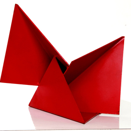 Max Tolentino: 'ORIGAMI', 2008 Steel Sculpture, Abstract. Artist Description:  Steel painted sculpture, not ready for delivery ...