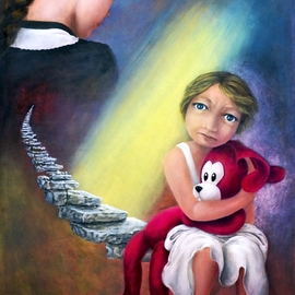 Aurora Mazzoldi: 'mother 6 loneliness', 2012 Acrylic Painting, Psychology. Artist Description: Lack of communication. The acrylic painting aEURoeMother 6 - LonelinessaEUR shows a mother with her child. They do not communicate with each other. ...