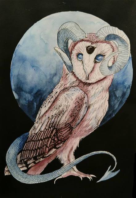 Artist Marisa Dion. 'Barn Owl' Artwork Image, Created in 2016, Original Painting Other. #art #artist