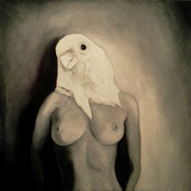 Massimo Zilioli: 'Anima', 2014 Oil Painting, Surrealism. Artist Description: Oil on canvas bird head ...
