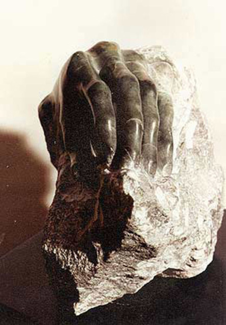 Ana De Medeiros  'The Vision', created in 1990, Original Sculpture Stone.