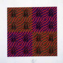Youri Messen-jaschin: 'Dollar trip VI', 1996 Tempera Painting, Optical. Artist Description: Gouache on paper Kinetic Art  (r) 1996 by ProLitteris, Po. Box CH- 8033 Zurich / (c) 1996 by Youri Messen- Jaschin Switzerland...