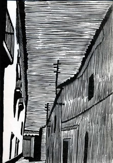 Artist Youri Messen-Jaschin. 'La Rue I Espagne' Artwork Image, Created in 1966, Original Bas Relief. #art #artist