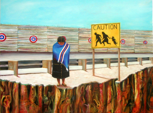 Artist Eduardo Diaz. 'Frontera' Artwork Image, Created in 2002, Original Pastel. #art #artist