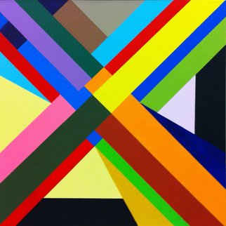 Michael Griesgraber: 'X Series 2', 2012 Acrylic Painting, Abstract.     X colorful geometric abstraction    ...