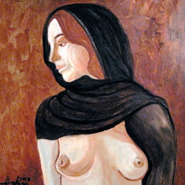 Michael Iskra: 'Contemplation', 2018 Oil Painting, Figurative. Artist Description: Nude contemplating life. ...